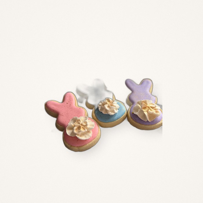 Decorated Easter Bunny Sugar Cookies